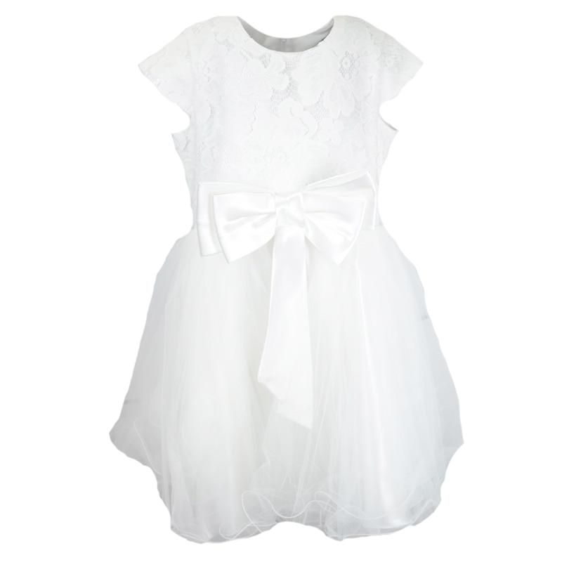 Rochita eleganta pentru fete Mini Junior RM-17, Alb 140 cm