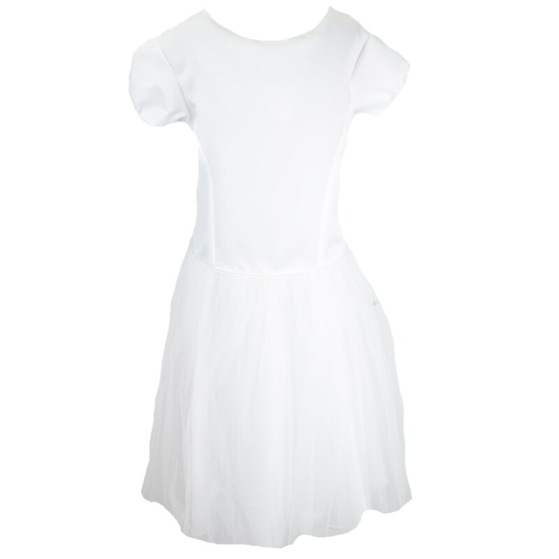 Rochita eleganta pentru fete Mini Junior RM-18, Alb 146 cm