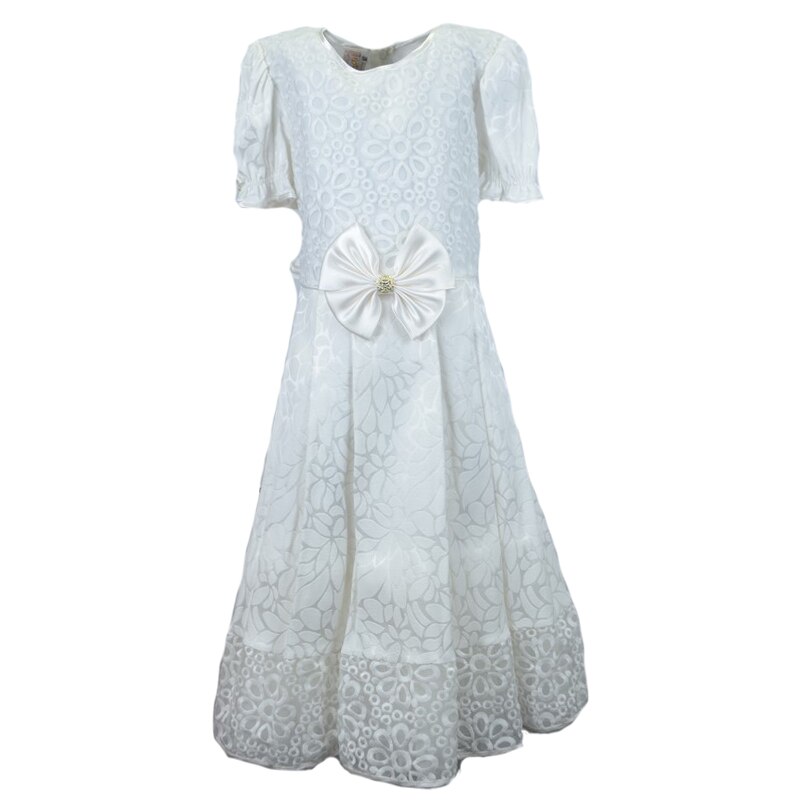 Rochita eleganta pentru fete Mini Junior 222T, Alb 134 cm