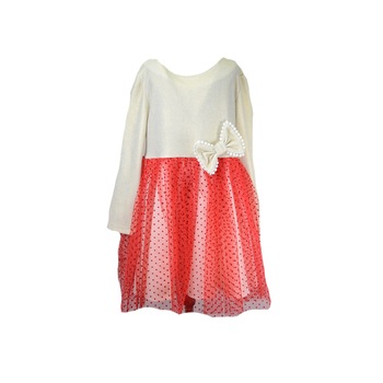 Rochita eleganta pentru fete Mini Junior RM-7, Crem 128 cm Rochita eleganta pentru fete Mini Junior RM-7, Crem 128 cm