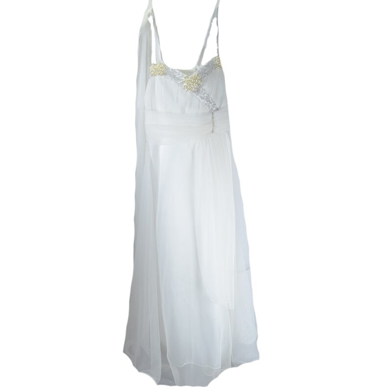 Rochita eleganta pentru fete Mini Junior RM-20, Alb 116 cm