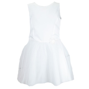 Rochita eleganta pentru fete Mini Junior RM-15, Alb 134 cm Rochita eleganta pentru fete Mini Junior RM-15, Alb 134 cm