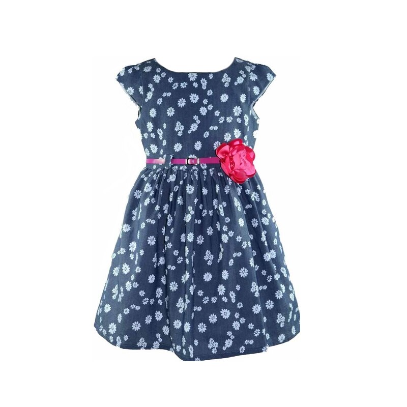 Rochie eleganta pentru fete RCHF25, Bleumarin 128 cm