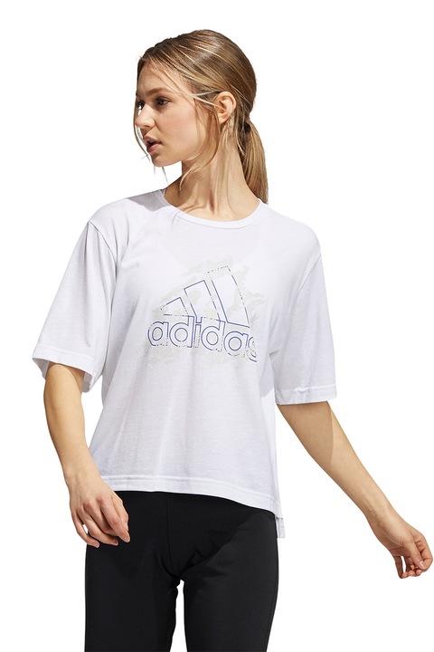 adidas Performance, Tricou pentru fitness Camp Graphic Universal, Alb, XS