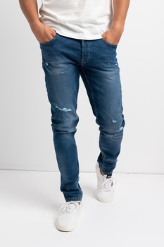 Only & Sons, Blugi slim fit Loom Life, Albastru inchis, W31-L34 Only & Sons, Blugi slim fit Loom Life, Albastru inchis, W31-L34