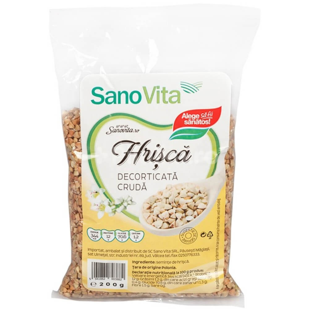 Hrisca Decorticata Cruda Sano Vita, 200g