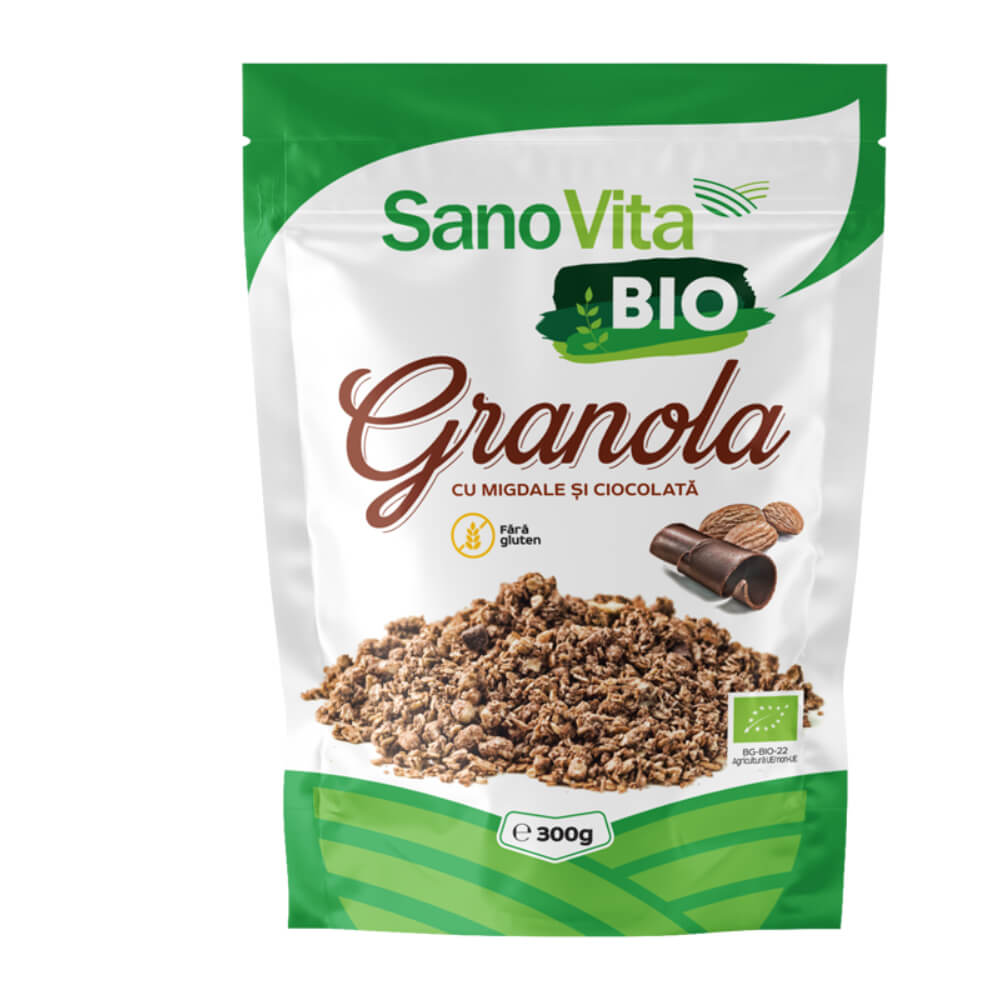 Granola cu Migdale si Ciocolata Sano Vita Bio 300g