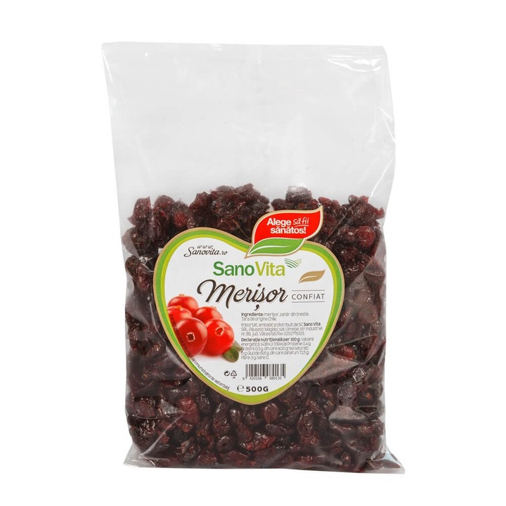 Merisoare Confiate Sano Vita, 500g