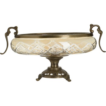 Fructiera Amber Glass, Charisma, Sticla&Metal, 40Χ20Χ22 Fructiera Amber Glass, Charisma, Sticla&Metal, 40Χ20Χ22