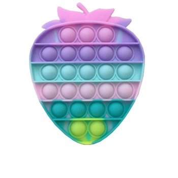 Jucarie interactiva antistres din silicon moale Pop it Now, Push Bubble , model capsuna , multicolor Selling Depot ® Jucarie interactiva antistres din silicon moale Pop it Now, Push Bubble , model capsuna , multicolor Selling Depot ®