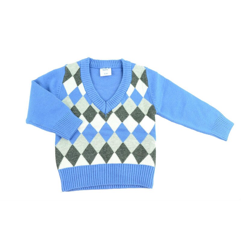 Pulover maneca lunga pentru baieti Vitamins 4004, Albastru 74 cm