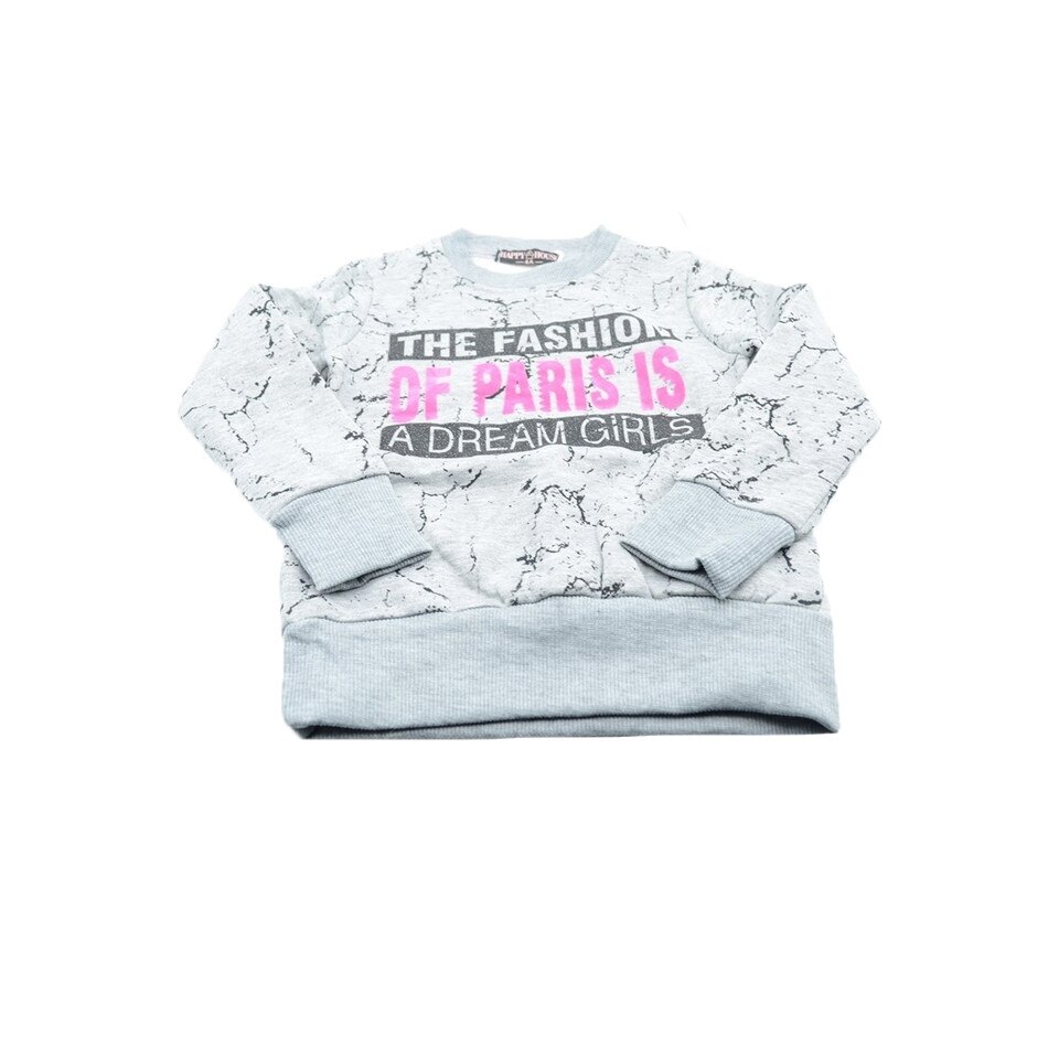 Pulover cu maneca lunga pentru Fete Happy House WB-1463G, Gri 152 cm