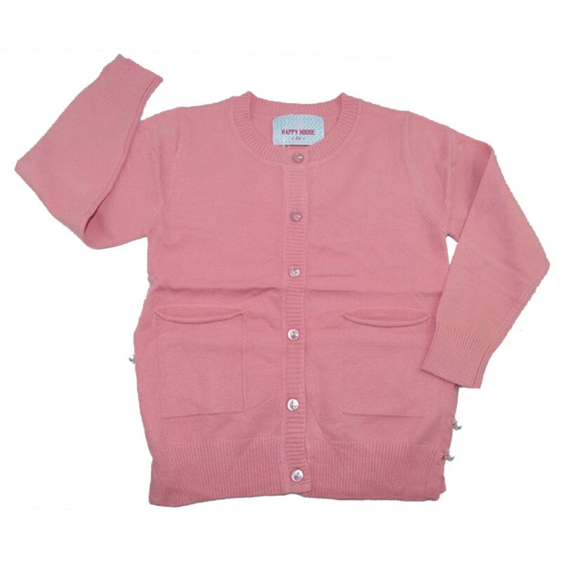 Cardigan maneca lunga pentru fete Happy House BL-253R, Roz 11788