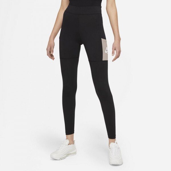 Colanti Nike w nsw hr lggng htg, XS INTL, Negru