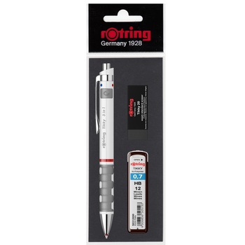 Set Rotring multipen Tikky 3-in-1 0.7 white + etui mine 0.7 HB + radiera Exam 20 Set Rotring multipen Tikky 3-in-1 0.7 white + etui mine 0.7 HB + radiera Exam 20