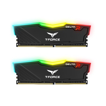 Memorie Team Group T-Force Delta RGB Black, DDR4, 64GB (2x32GB), 3600MHz, CL18-22-22-42 1.35V Memorie Team Group T-Force Delta RGB Black, DDR4, 64GB (2x32GB), 3600MHz, CL18-22-22-42 1.35V