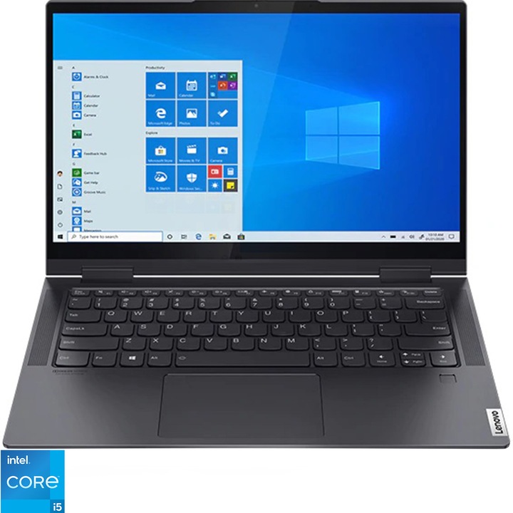 Laptop 2 in 1 Lenovo Yoga 7 14ITL5 cu procesor Intel Core i5-1135G7, 14", Full HD, 16GB, 1TB SSD, Intel Iris Xe Graphics, Windows 10 Home, Slate Grey