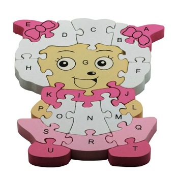 Puzzle Miel Roz lemn,21 piese Puzzle Miel Roz lemn,21 piese