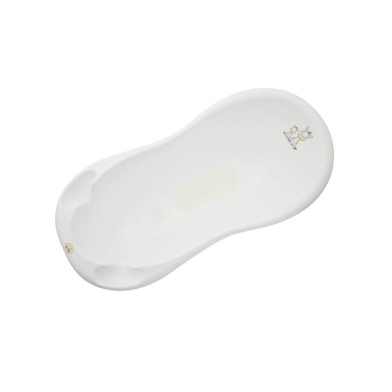 Cadita cu scurgere 84 cm Maltex Zebra 6852A, Alb