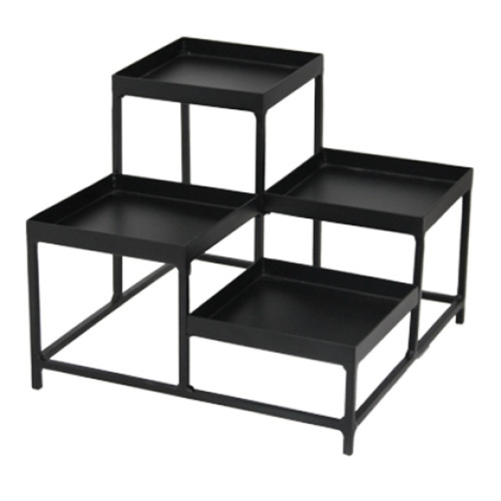 Stand metalic RAKI bufet pentru 4 platouri negru 20cm