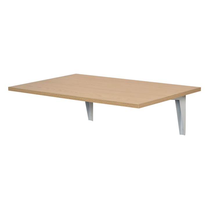 Стенна маса HOMCOM, MDF / Метал, 60x40x20 см, Дърво