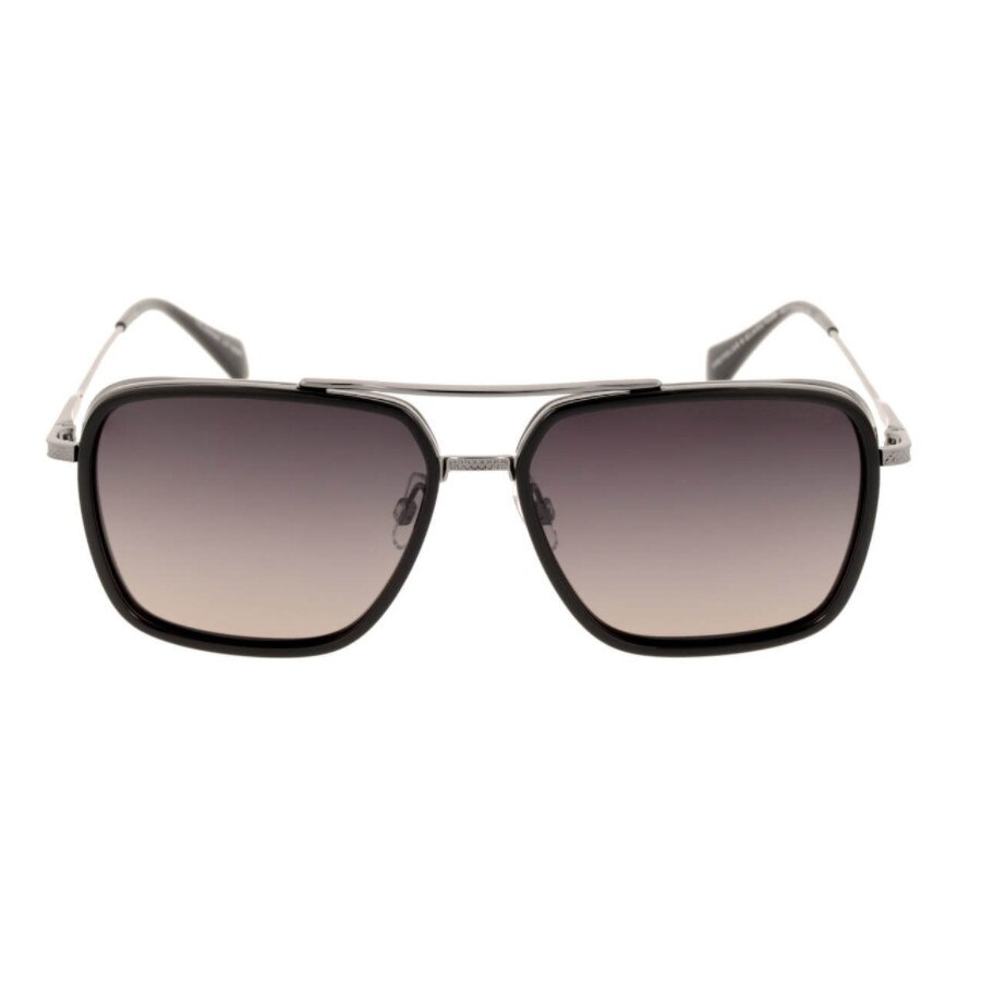 Ochelari de soare polarizati PolarGlare Sun PG 5398-A, Cadru metalic, Filtru 400 UV, Dimensiuni 57-15-145, Lentila degrade, Forma rectangulara, Gri, Unisex