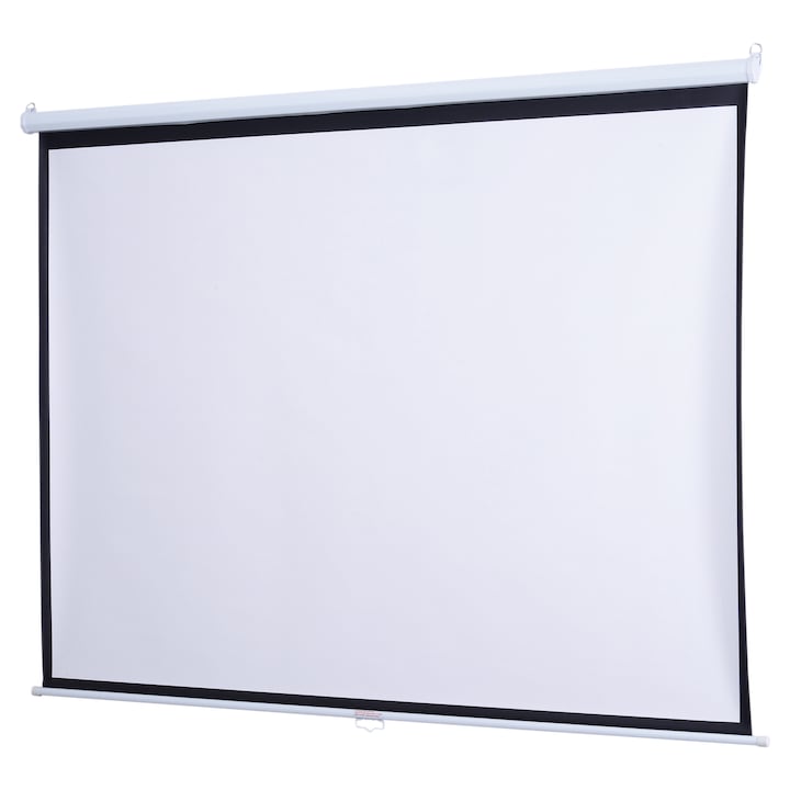 Ecran de proiectie, Homcom, 120 inch, 244 x 183 cm, Alb / Negru