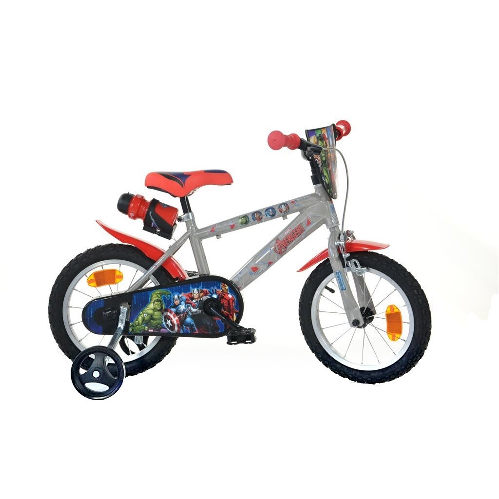 Bicicleta Dino pentru copii, Avengers, 16”, argintie
