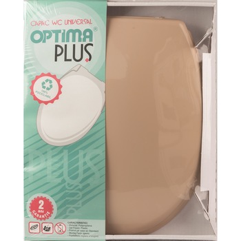 Capac WC universal Optima Plus, plastic, Bej Capac WC universal Optima Plus, plastic, Bej