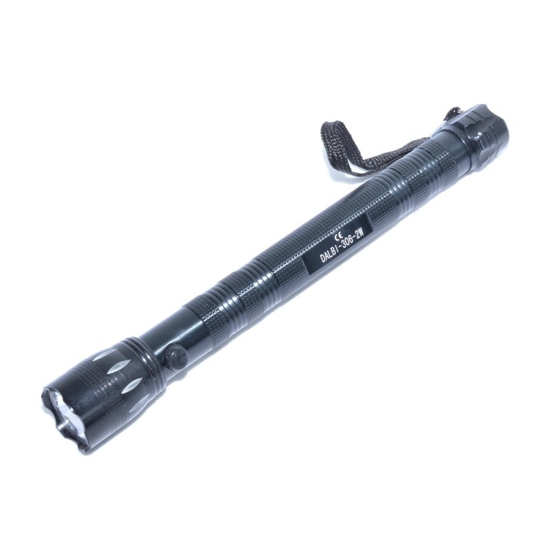 Lanterna LED multifunctionala metalica, 2 W, alimentare 3x AA, Negru, AXT-BBL3581