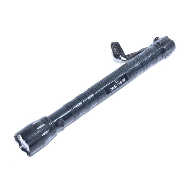 Многофункционален метален LED фенер, 2 W, 3x AA захранване, черен, AXT-BBL3581
