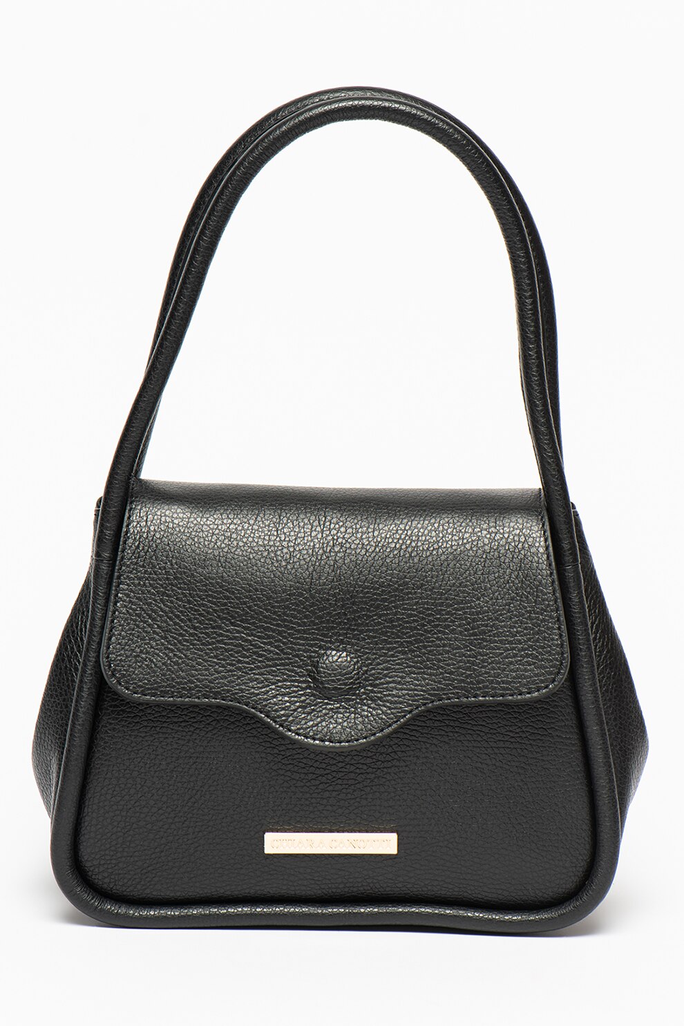 Chiara Canotti, Geanta de piele, cu bareta detasabila de umar, Negru/Print