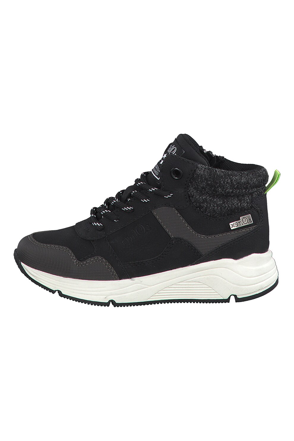 s.Oliver, Pantofi sport mid-high, Negru/Gri inchis