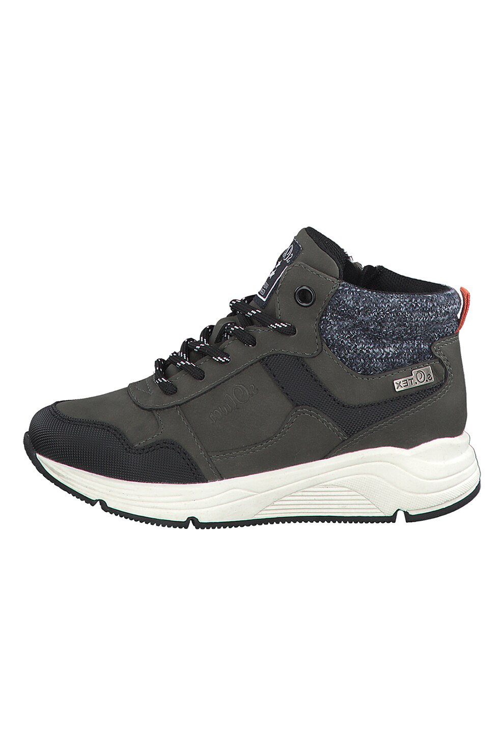 s.Oliver, Pantofi sport mid-high, Gri antracit/Gri inchis
