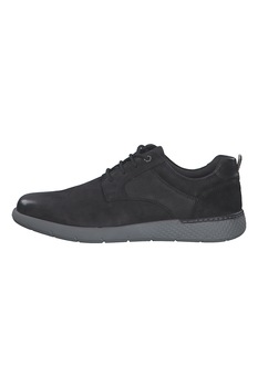 s.Oliver, Pantofi low cut din piele nabuc, Negru s.Oliver, Pantofi low cut din piele nabuc, Negru
