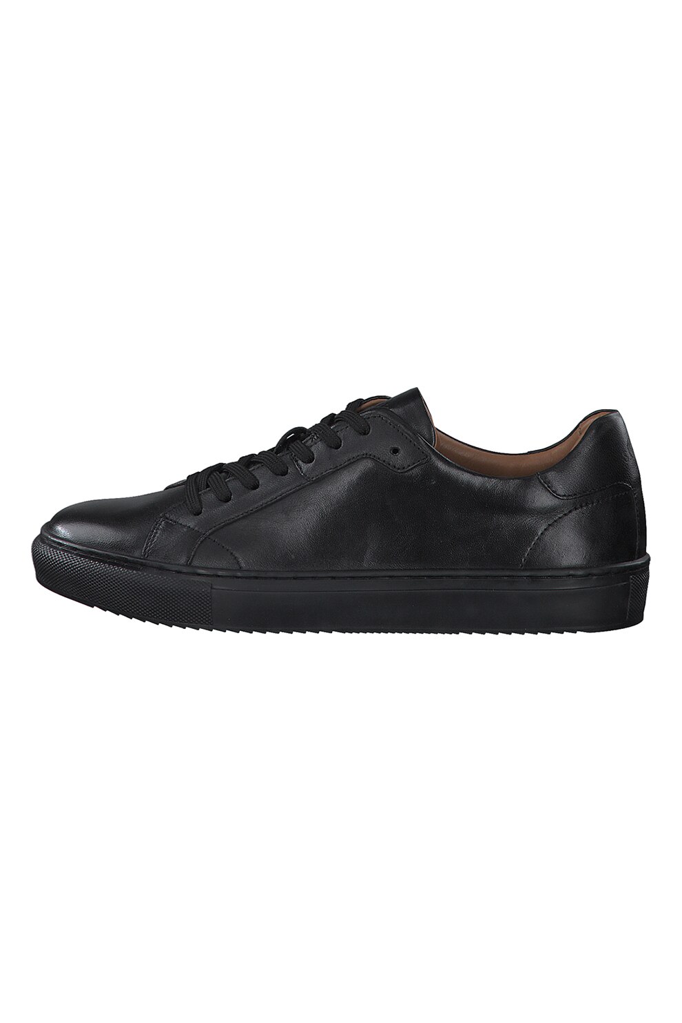 s.Oliver, Pantofi sport low cut din piele, Negru