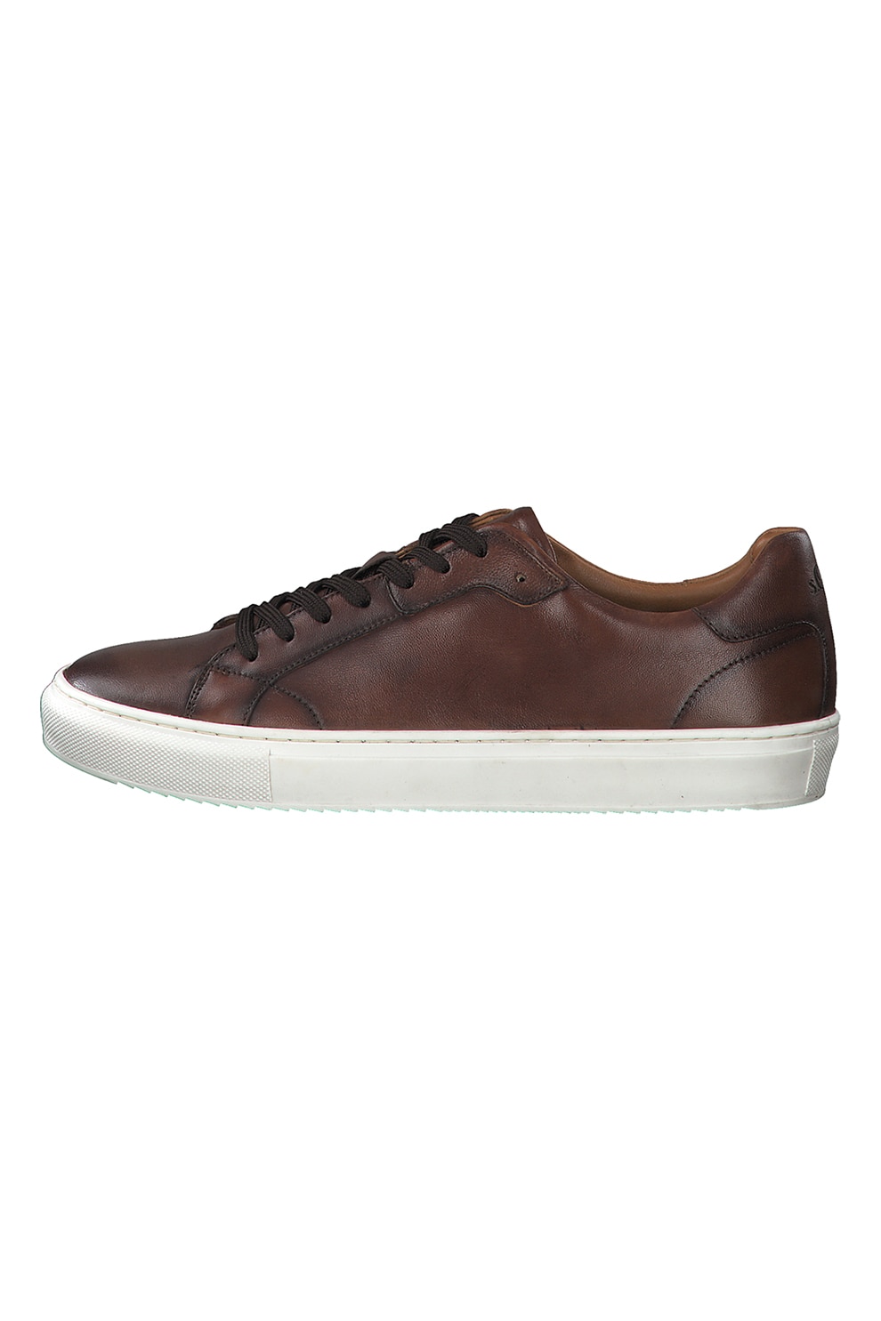 s.Oliver, Pantofi sport low cut din piele, Coniac