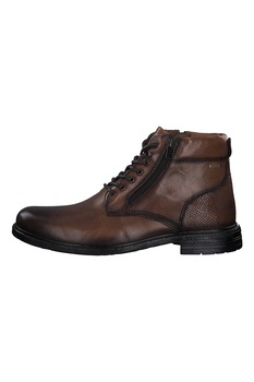 s.Oliver, Ghete din piele cu detaliu cu model piele de reptila, Coniac s.Oliver, Ghete din piele cu detaliu cu model piele de reptila, Coniac