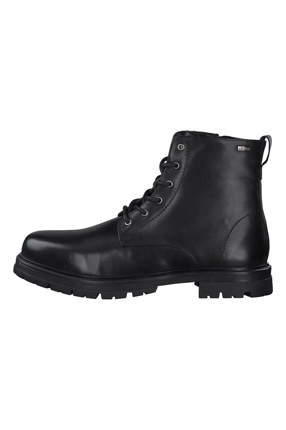 s.Oliver, Ghete biker din piele, Negru