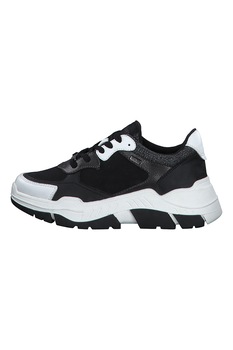 s.Oliver, Pantofi sport cu aspect masiv, Negru/Negru stins/Alb s.Oliver, Pantofi sport cu aspect masiv, Negru/Negru stins/Alb
