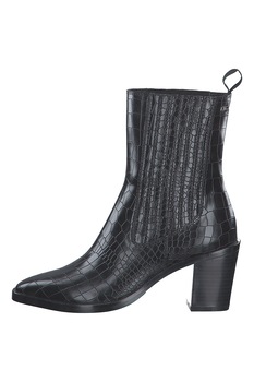 s.Oliver, Botine cu aspect de piele de crocodil, Negru s.Oliver, Botine cu aspect de piele de crocodil, Negru