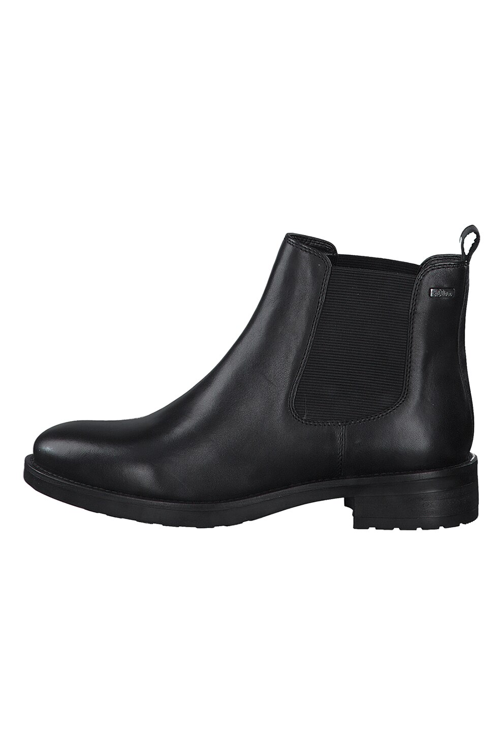 s.Oliver, Ghete Chelsea de piele, Negru