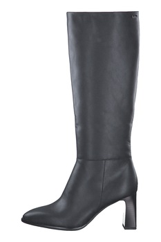 s.Oliver, Cizme lungi pana la genunchi de piele ecologica cu varf migdalat, Negru s.Oliver, Cizme lungi pana la genunchi de piele ecologica cu varf migdalat, Negru