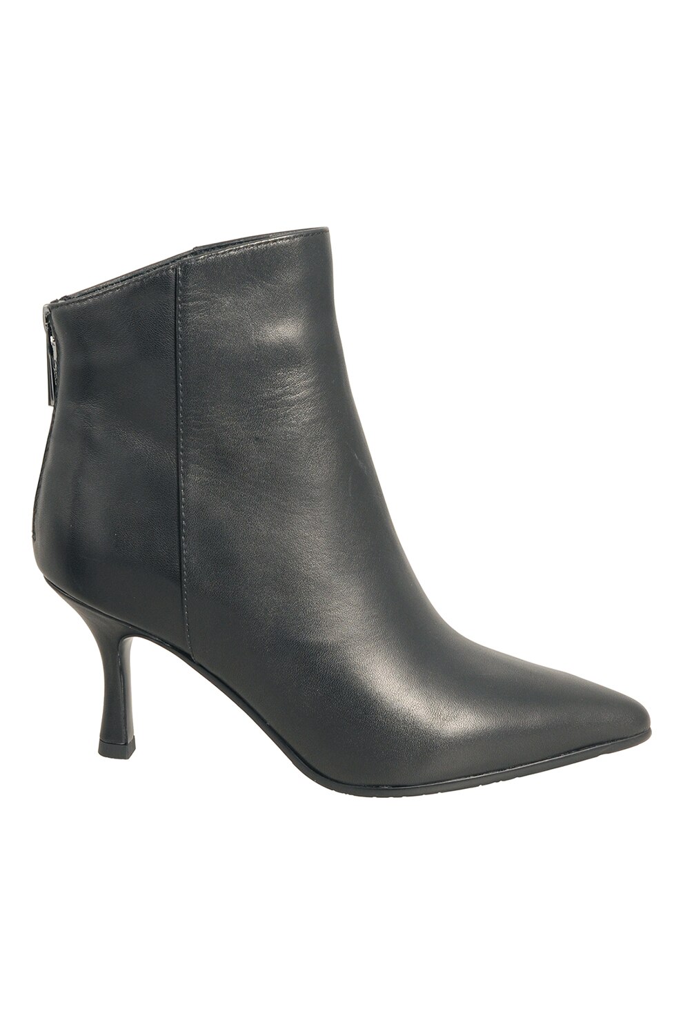 Tosca Blu, Botine din piele cu varf ascutit, Negru