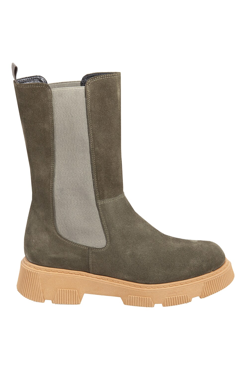 Tosca Blu, Ghete Chelsea din piele intoarsa, Maro/oranj persan