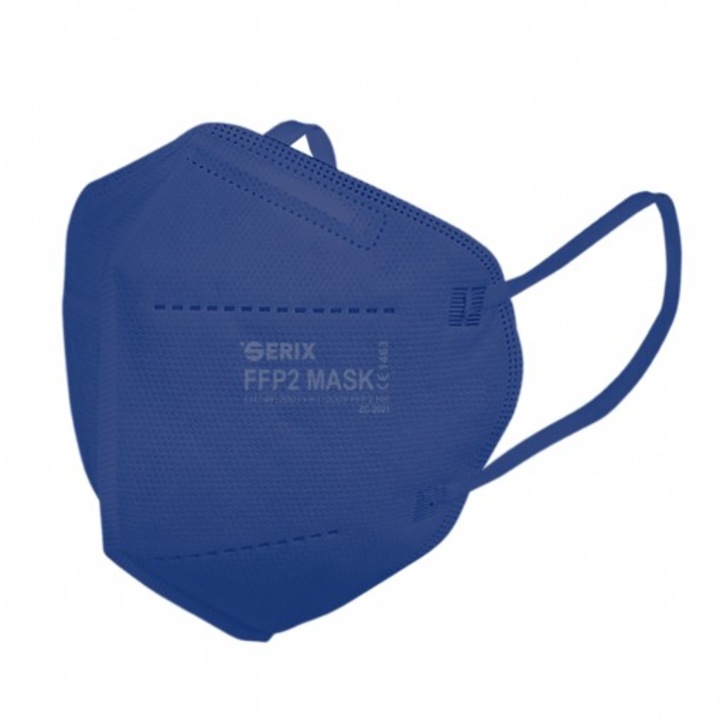 Комплект от 10 броя Защитна маска FFP2 пълноцветен морско син