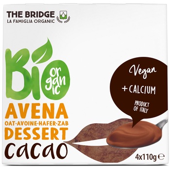 Desert ecologic din ovaz cu cacao The Bridge, 4x110g