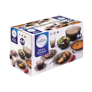 Serviciu de masa 44 piese Duralex Beau Rivage Creole, sticla Serviciu de masa 44 piese Duralex Beau Rivage Creole, sticla