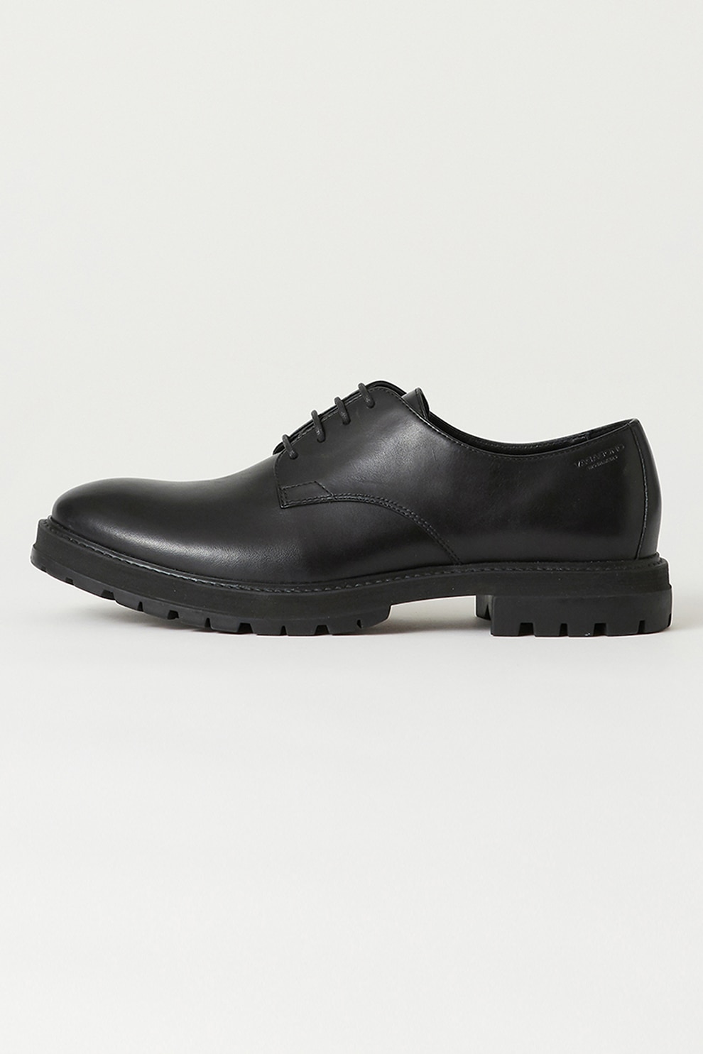 Vagabond Shoemakers, Pantofi derby de piele cu talpa si toc striat, Negru
