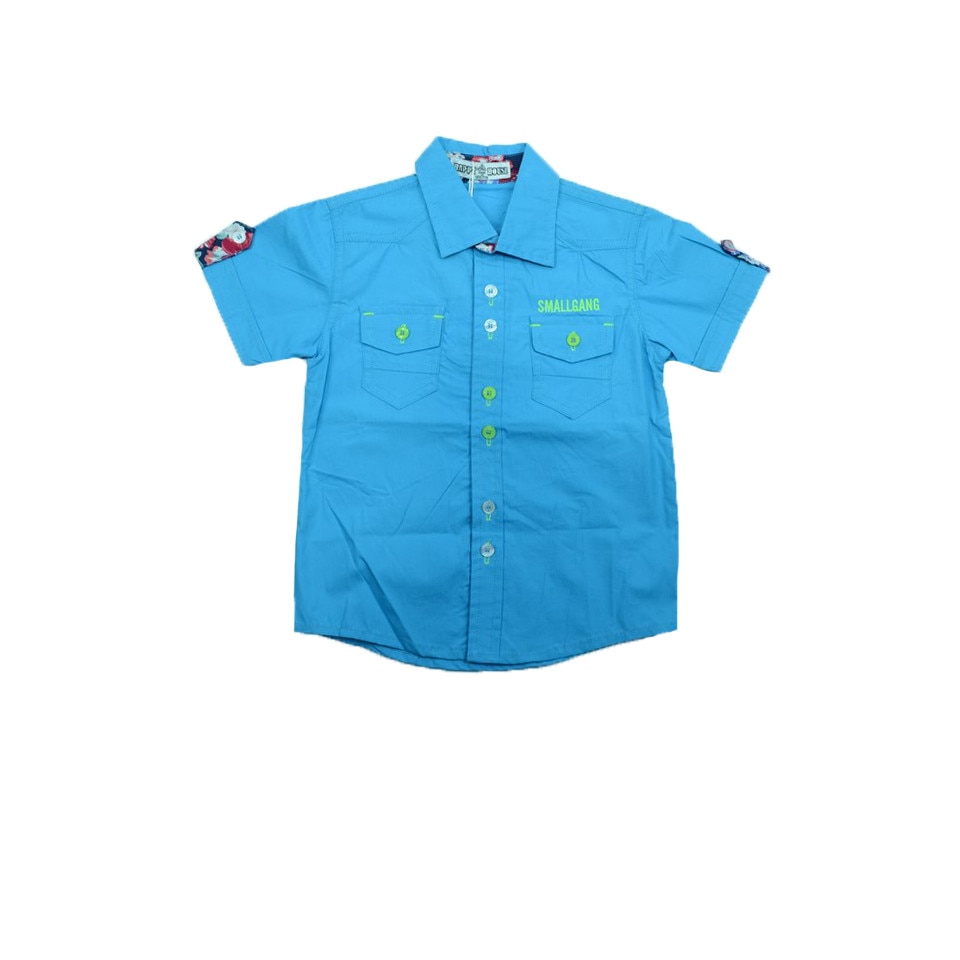 Camasa maneca scurta baieti Happy House ACC185AL, Albastru 5 ani